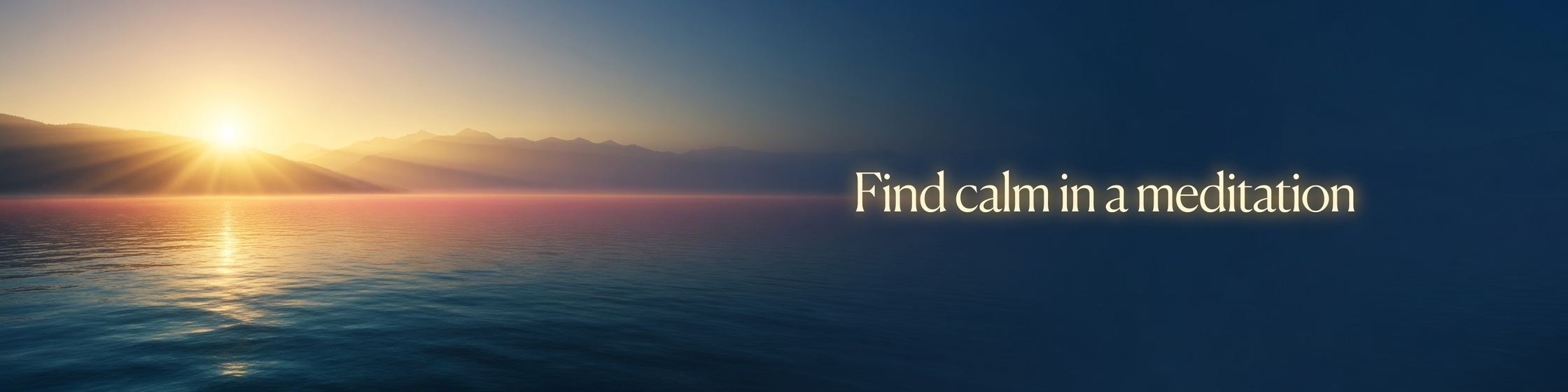Find calm in a meditation