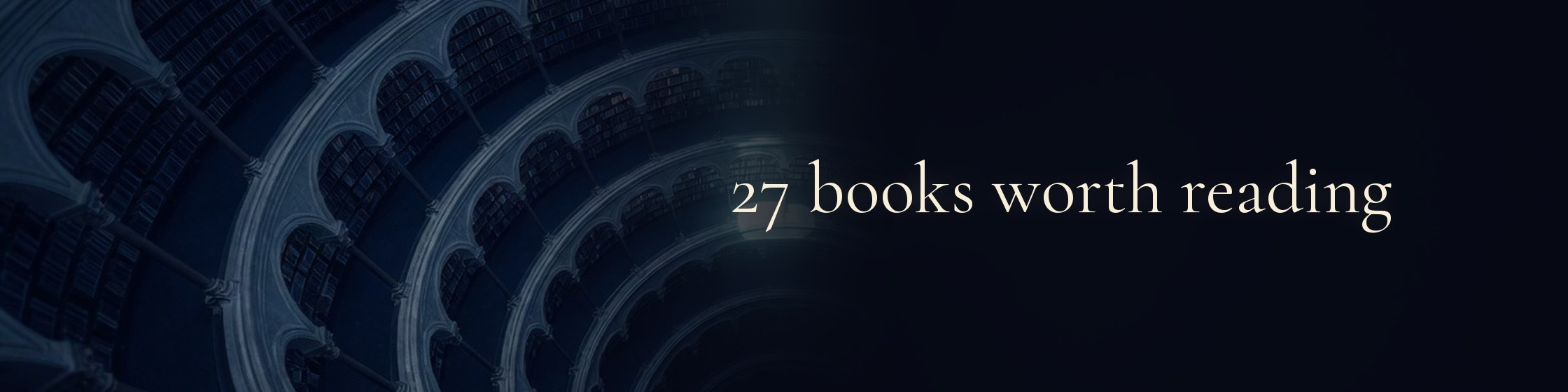 27 books worth reading